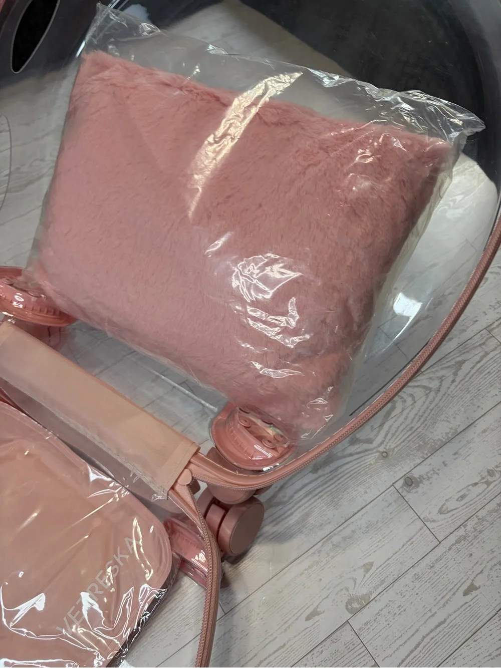 NEW! Clear Bubble Pet Carrier Luggage in Light Pink